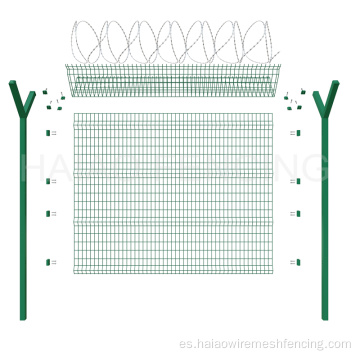 Metal Diamond Mesh Fence Panel de valla 3D